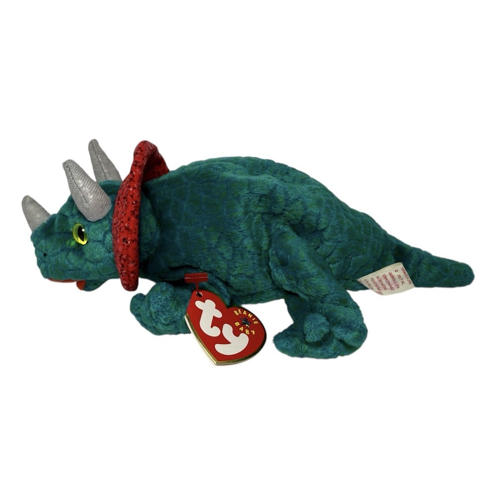 TY Beanie Baby HORNSLY the Dinosaur (8.5 inch) Stuffed Animal Triceratops Dino